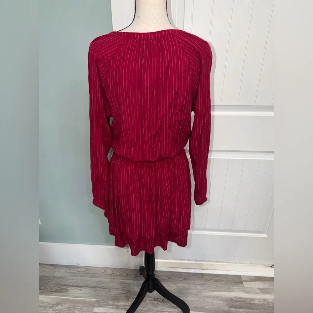 RAILS Jasmine Messina
Stripe Metallic LS Smocked
Waist Red Dress size XS - Picture 11 of 13